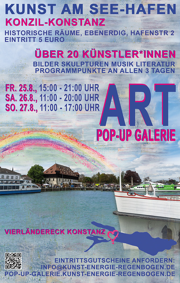 Plakat von ART-Pop-up Galerie "Kunst am See-Hafen"