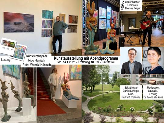 Kunstausstellung mit Eröffnung und Abendprogramm der Künstler Petra Wenski-Hänisch und Nico Hänisch